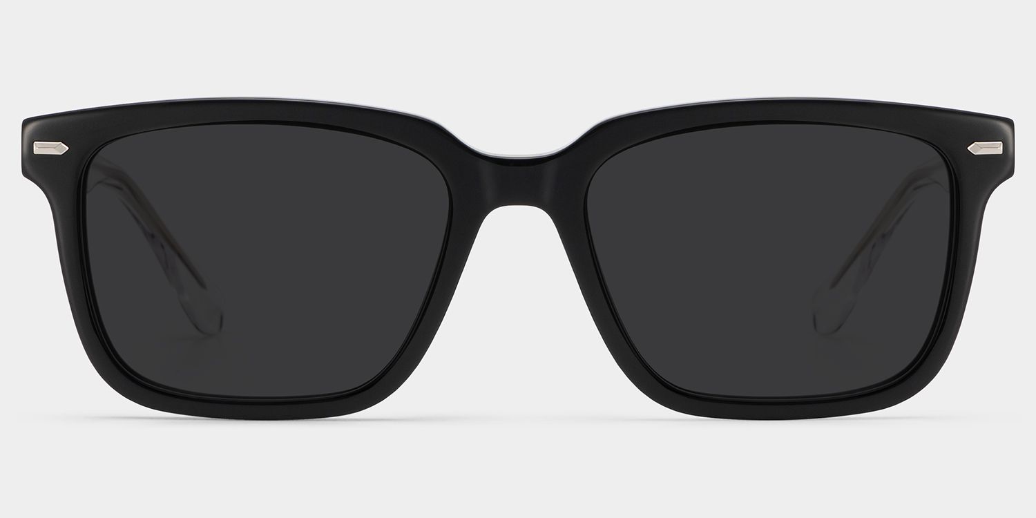 George Rectangle Style Black Frame Sunglasses | ZEELOOL