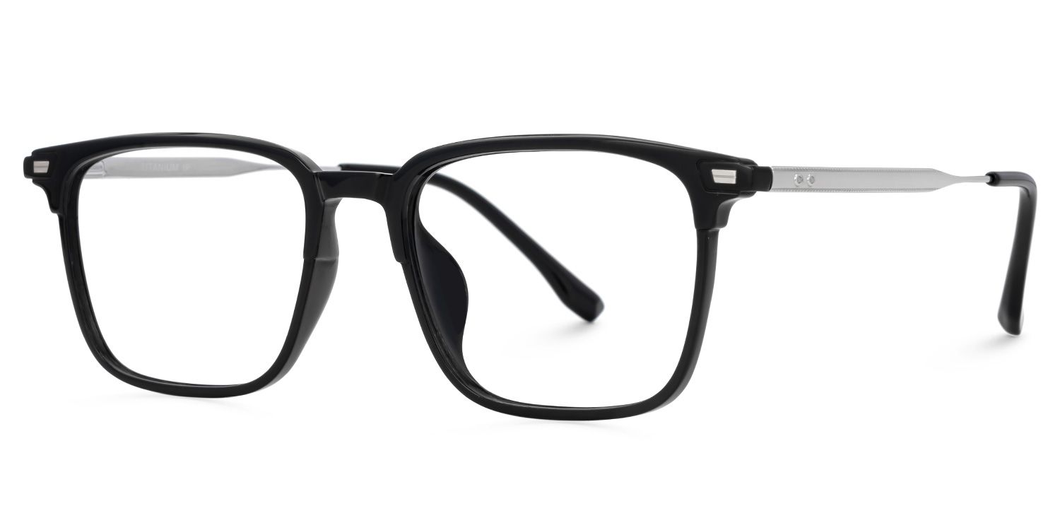Roxy Rectangle Mixed-Materials Full-Frame Eyeglasses | Zeelool1