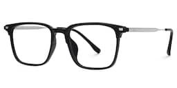 Roxy Rectangle Black Glasses1