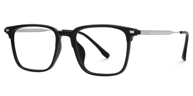 Roxy Rectangle Black Glasses