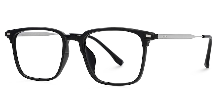 Roxy Rectangle Black Glasses