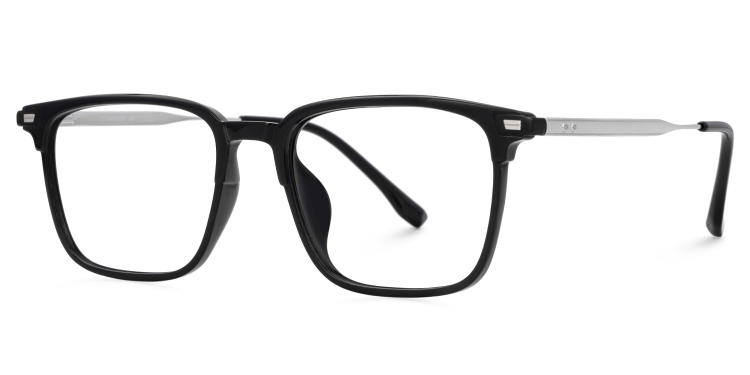 Roxy Rectangle Black Glasses