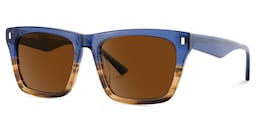 Brookins Rectangle Blue Brown Sunglasses2