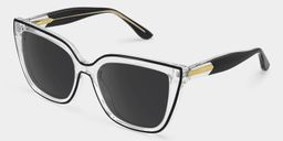 Mirta Square Black-Clear Glasses2