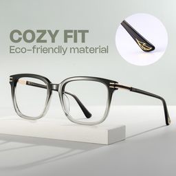 Kenny Gray Clear Square Glasses0
