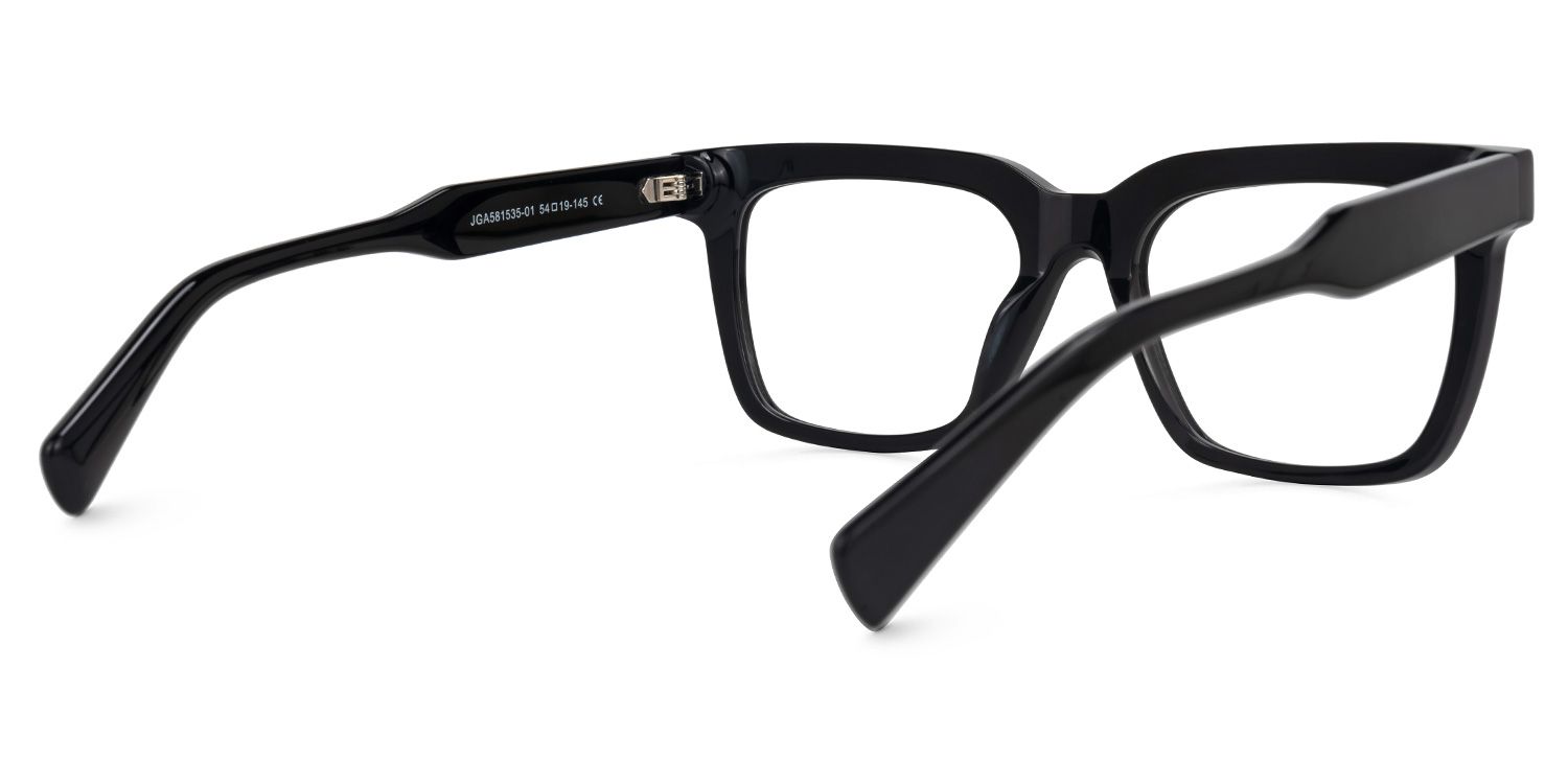 Rectangle Tiarra Black Glasses deals -Zeelool Glasses3