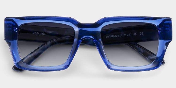 Orson Blue Rectangle Sunglasses