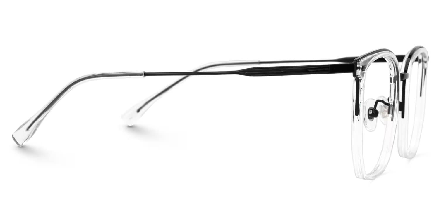 Roque Mixed-material Geometric Crystal Frame Glasses | Zeelool3