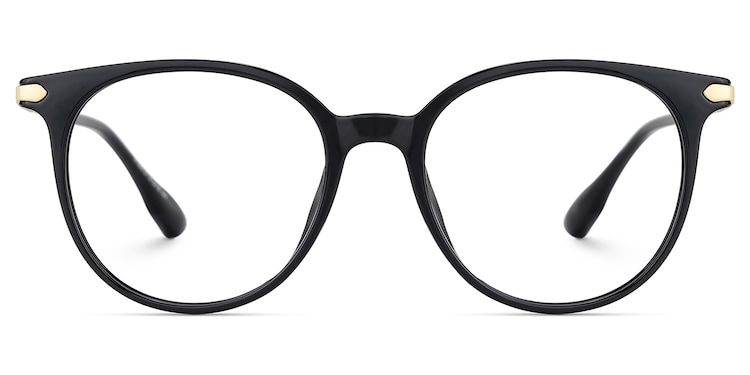 Mila Round Black Glasses