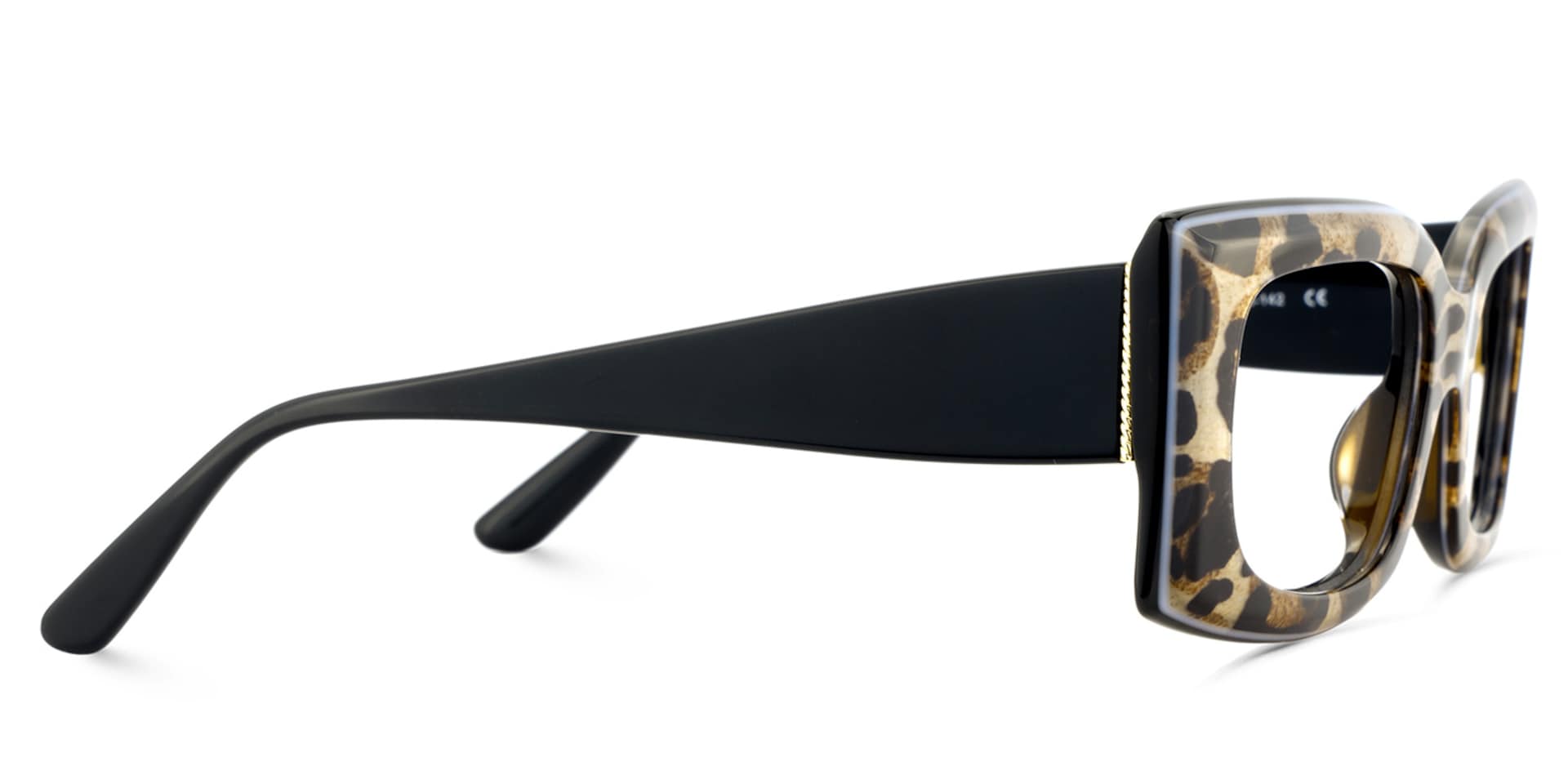 Orduno Brown Leopard Rectangle Shape Eyeglasses | Zeelool4