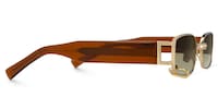 Carreon Rectangle Brown Glasses2