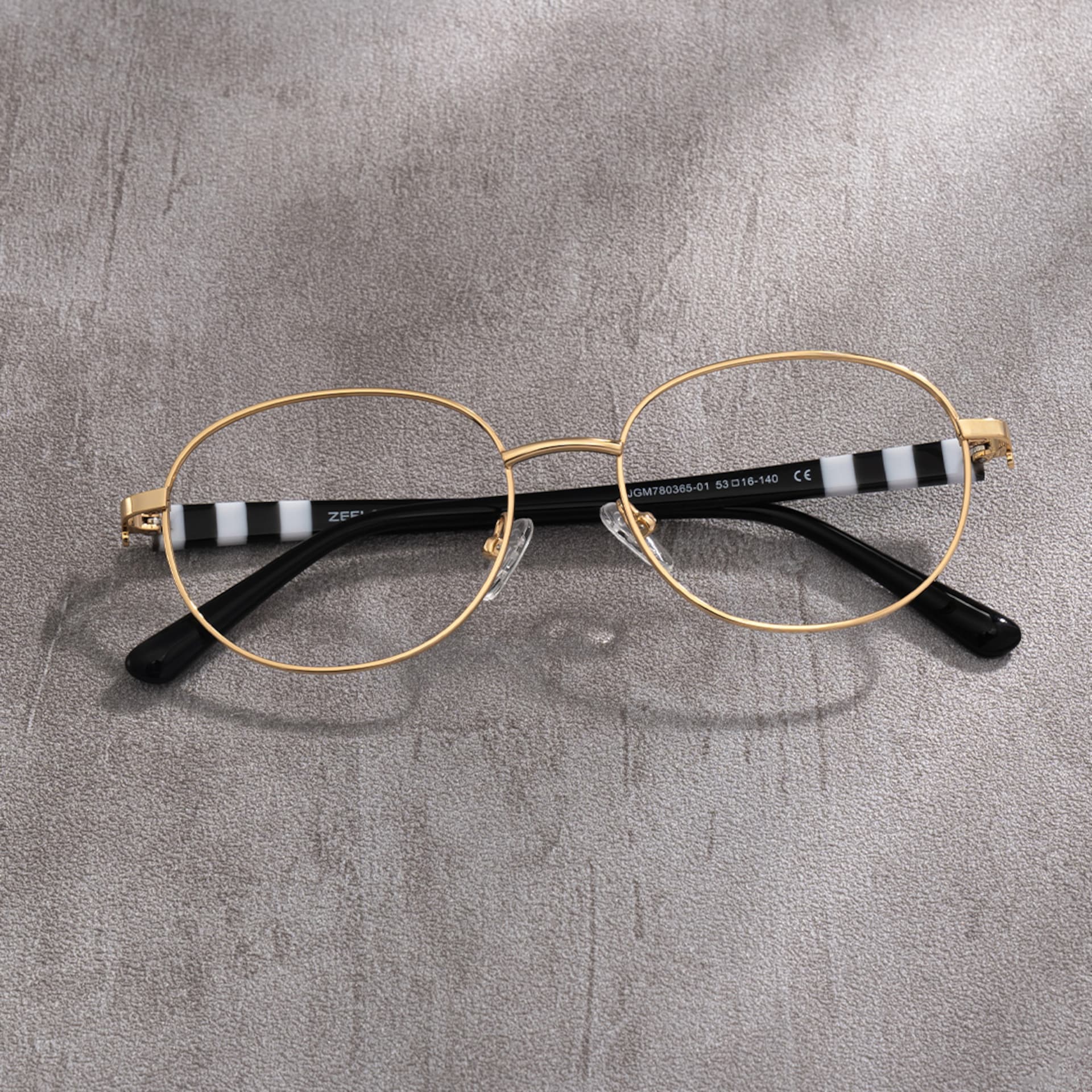 Willa Oval Gold Frame Eyeglasses for Woman| ZEELOOL0