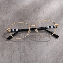Willa Oval Gold Glasses0