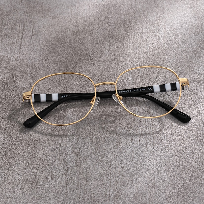 Willa Oval Gold Glasses
