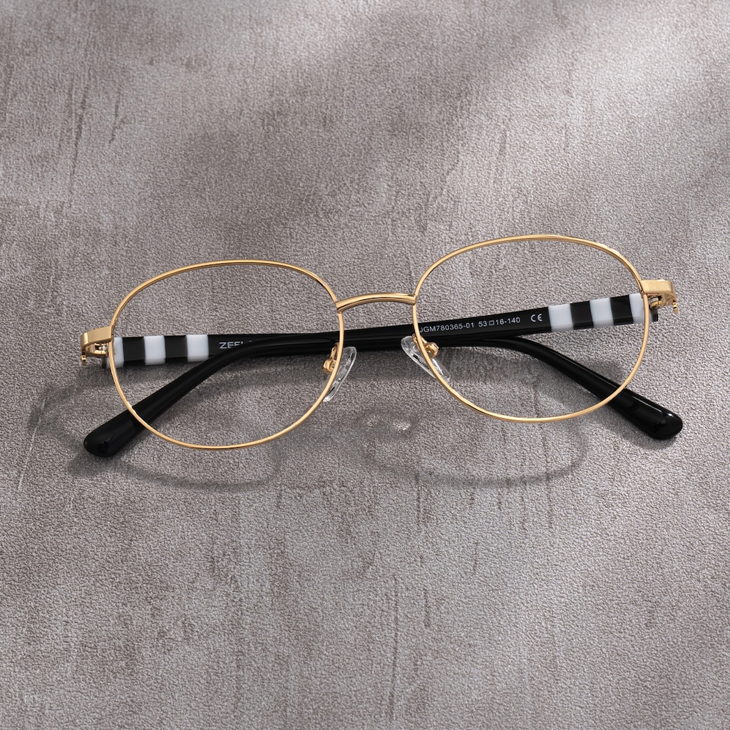 Willa Oval Gold Glasses