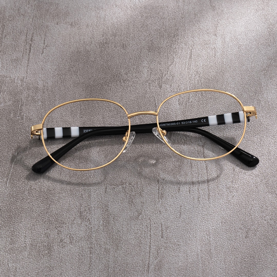 Willa Oval Gold Glasses