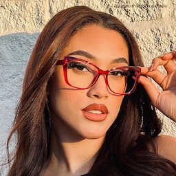 Farris Cat eye Red Glasses5