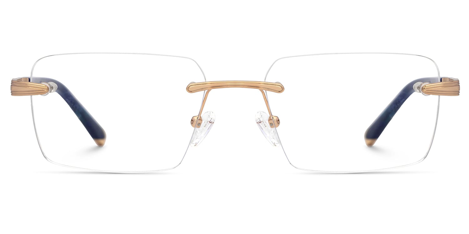 Savitrie Rectangle Blue Glasses