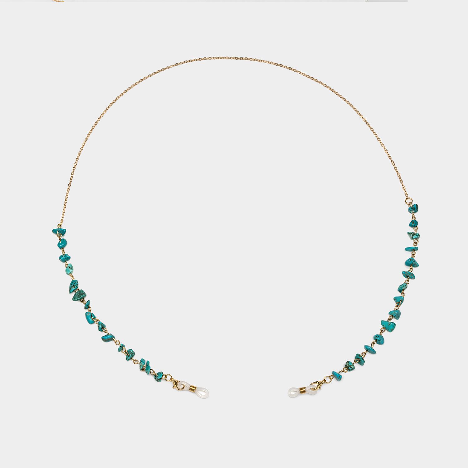 Stylish  Peacock Blue Stone Eyeglasses Chains1