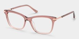 Eliot Clear Pink Rectangle Glasses2