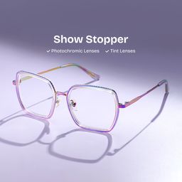 Fiona Square Iridescent Glasses0