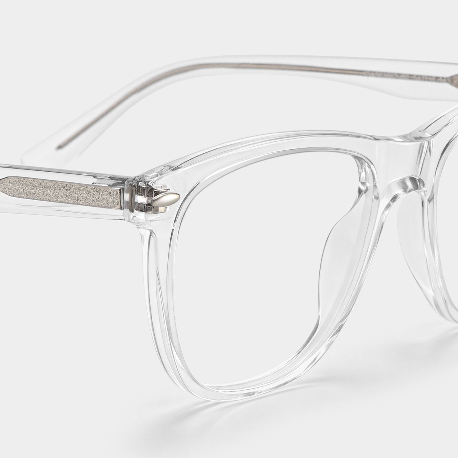 Atlas Clear Rectangle Acetate Frame Glasses for Men | ZEELOOL5