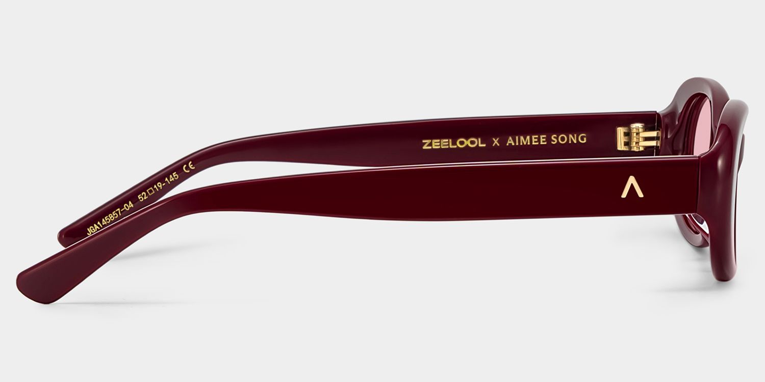 ZEELOOL x Aimee Song The 90s Red Oval Glasses3