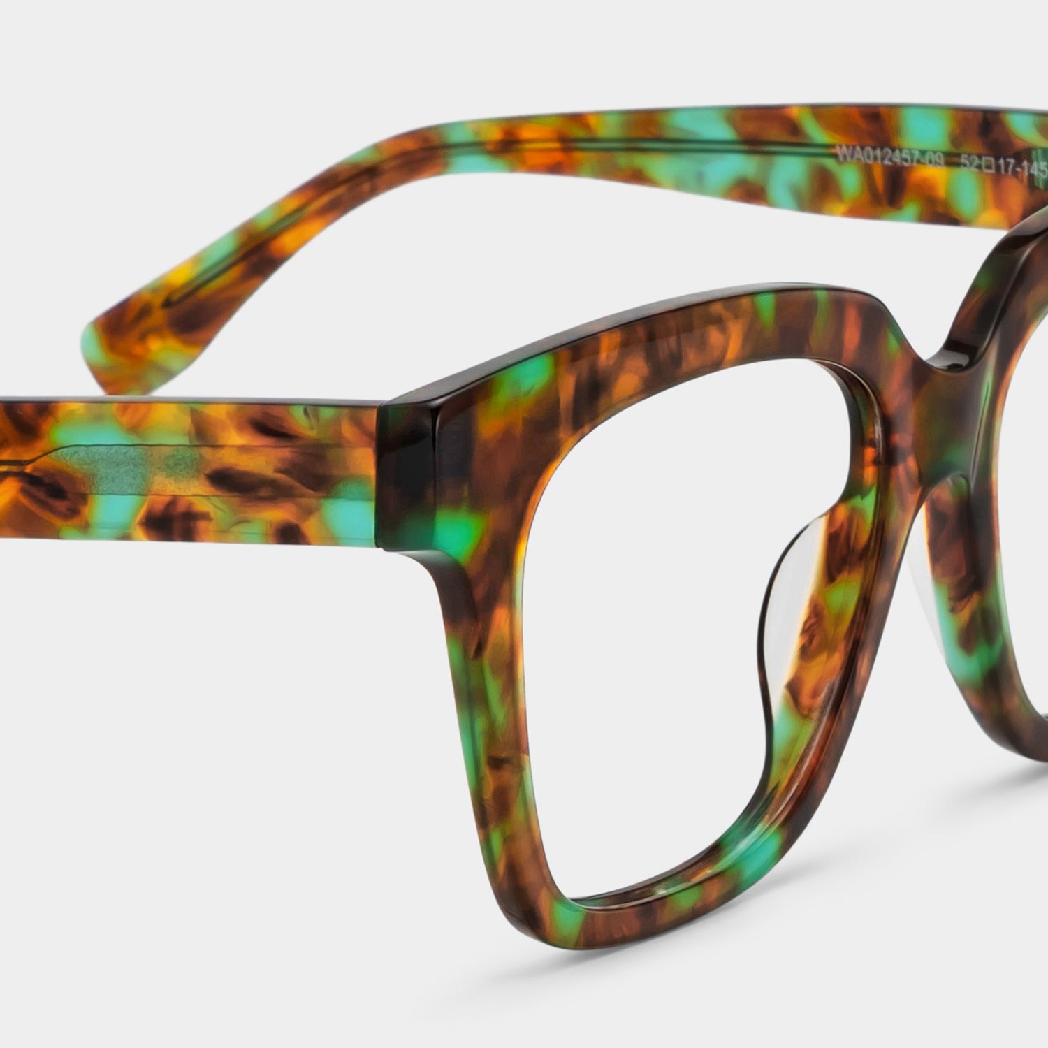Xion Green-Tortoise Square Frames Glasses | Zeelool4