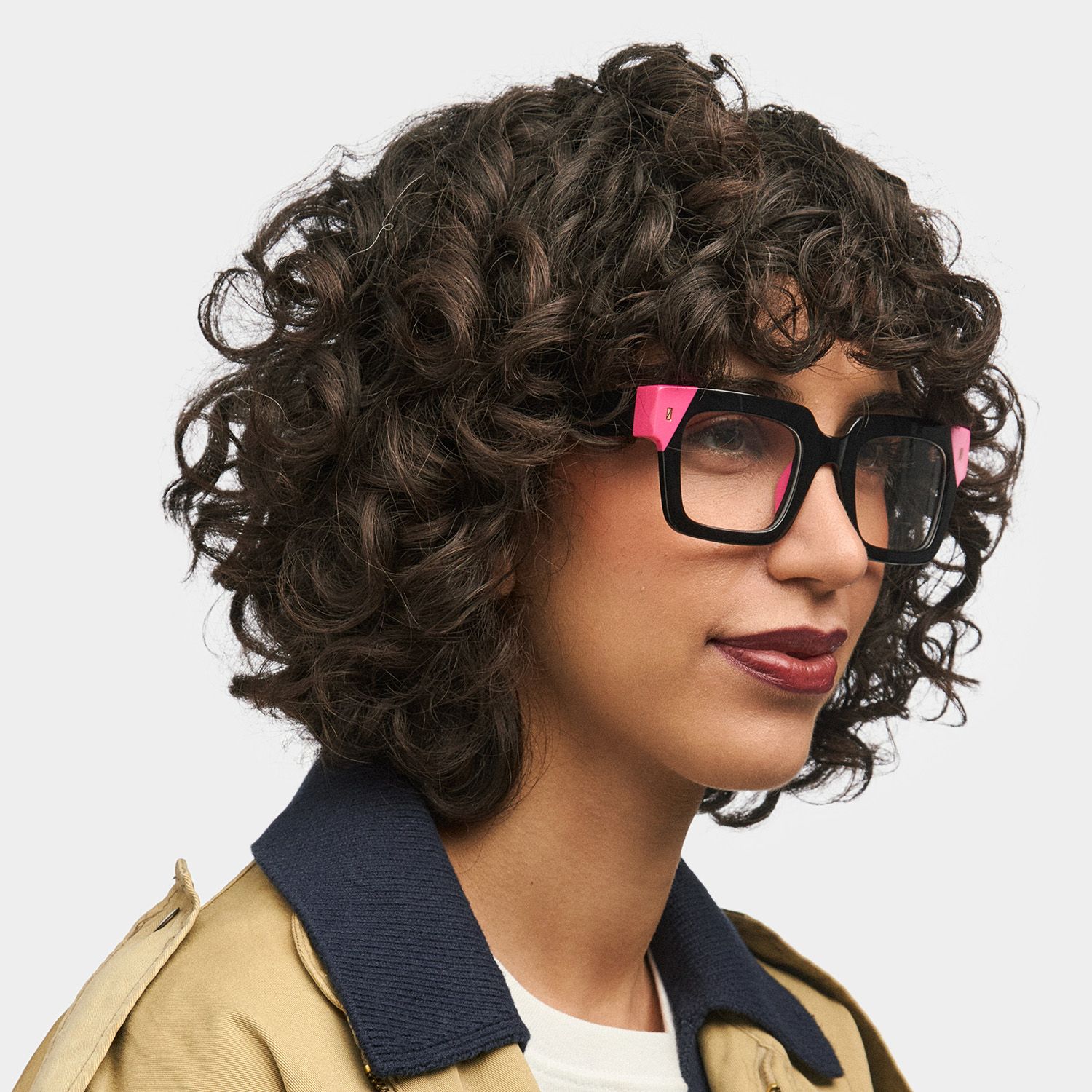 Trendy Rectangular Glasses Frames For Women - Sarah Black Glasses1