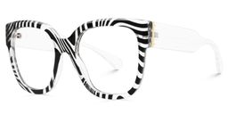 Reineke Zebra Print Square Glasses1