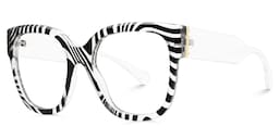 Reineke Square Zebra Print Glasses1