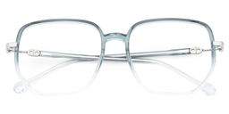 Joana Geometric Blue Clear Glasses2