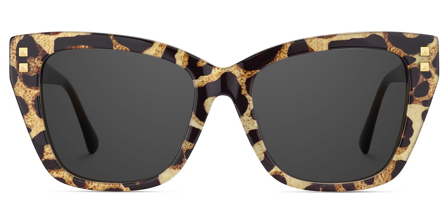 Tessia Leopard Square Glasses Women's Glasses | Zeelool0