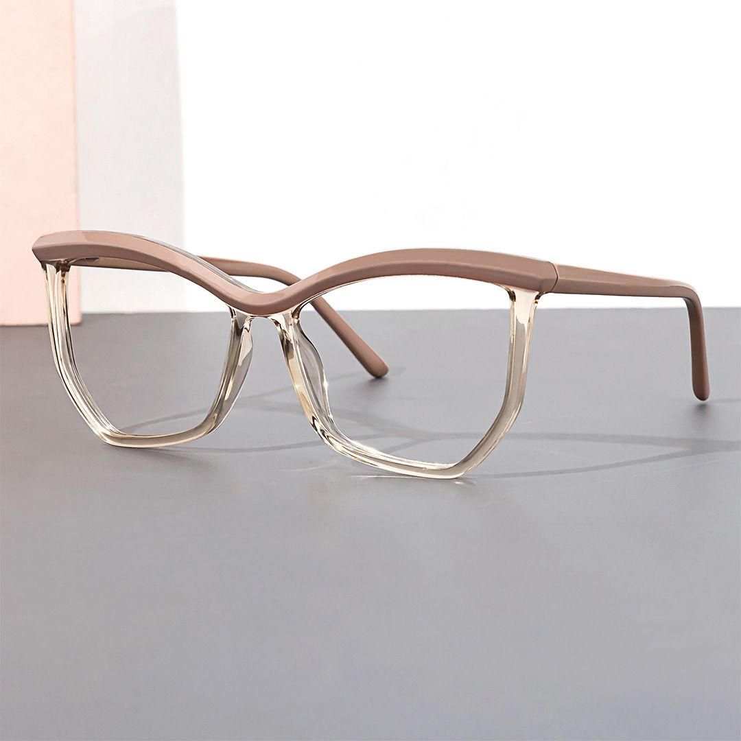 Tonka Butterfly Beige Frame Glasses | Zeelool Optical4