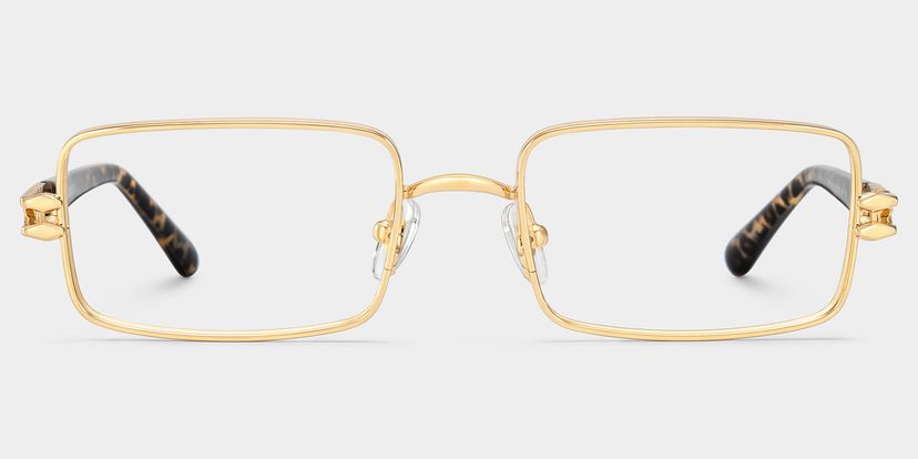 Olivia Gold Rectangle Glasses