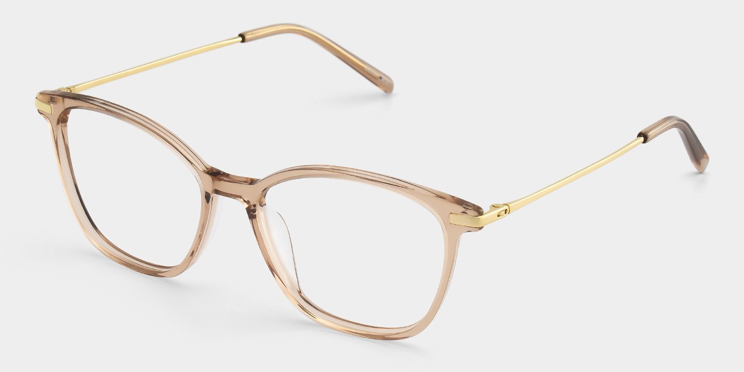 Jessica Beige Cat Eye Glasses for Women | ZEELOOL3