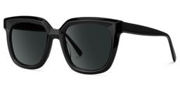 Lark Square Black Polarized Sunglasses2