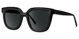 Lark Square Black Polarized Sunglasses2