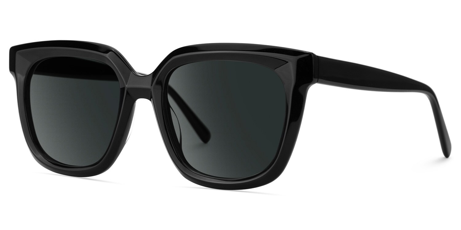 Lark Square Black Polarized Sunglasses2