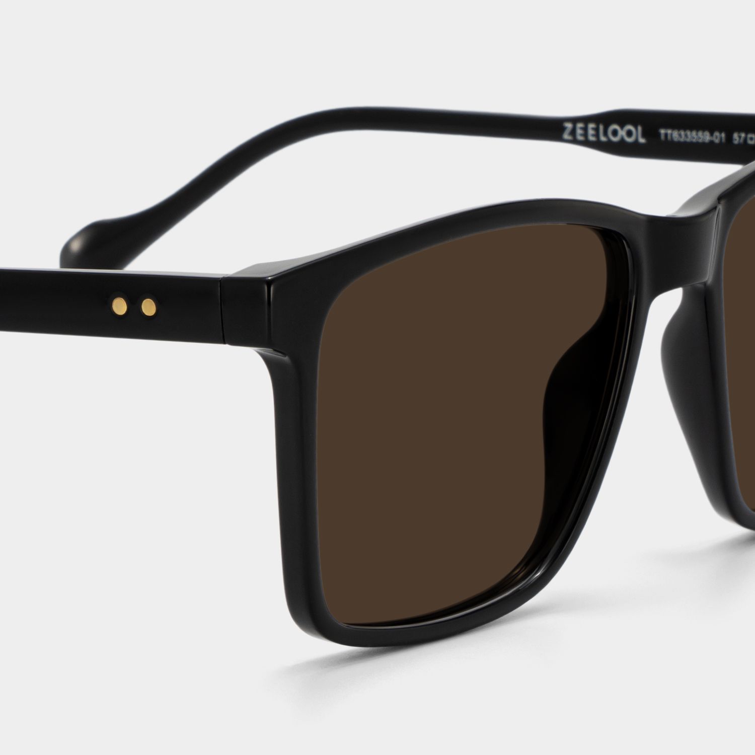 Burgos Black Square Polarized Sunglasses for Driving | ZEELOOL4
