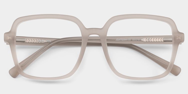 Kenneth Khaki Square Glasses