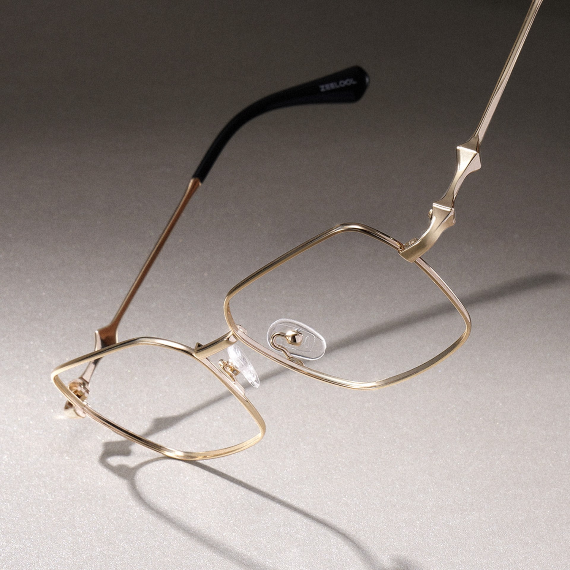 Kayla geometric gold Frame glasses Online | ZEELOOL1