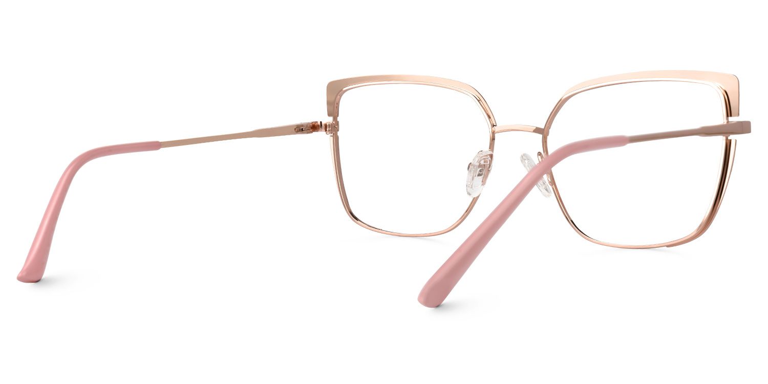 Grasso Square Two-Tone Eyeglasses and Thin Metal Frame3