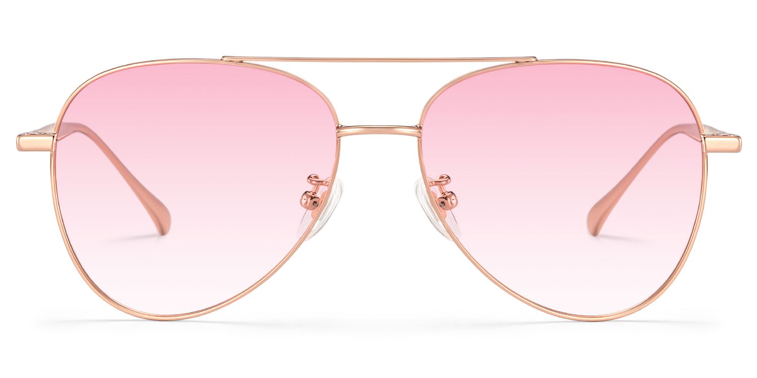Cher Aviator Rose Gold Frame Sunglasses Online Sale | ZEELOOL