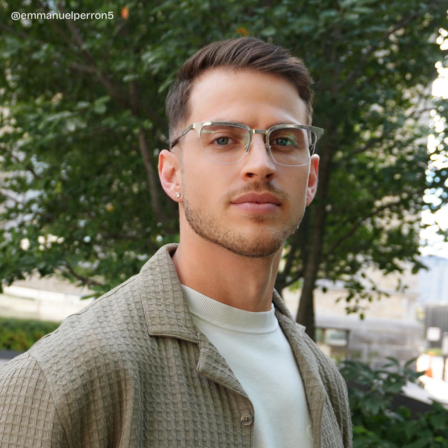 Peyton Browline Glasses Frames in Silver Color | ZEELOOL