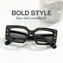 Jonas Black Rectangle Glasses0