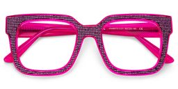 Solmarie Square Rose Red Glasses2
