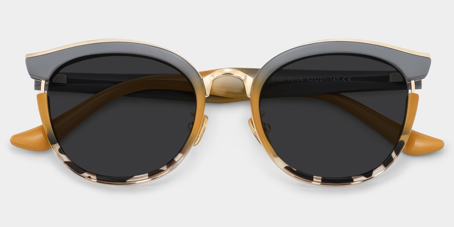Laraine Cat Eye Gray Prescription Sunglasses | ZEELOOL1