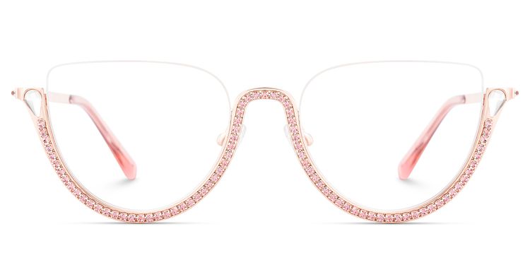 Sparkle Cateye Pink Glasses