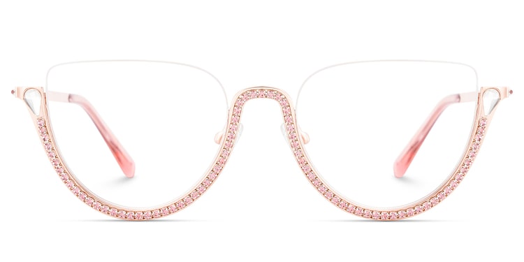 Sparkle Cateye Pink Glasses